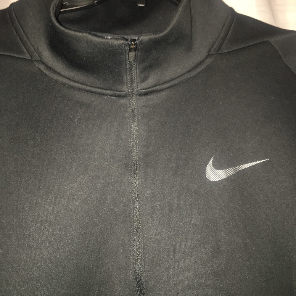 Nike black 3quarter zip pull over dri-fit